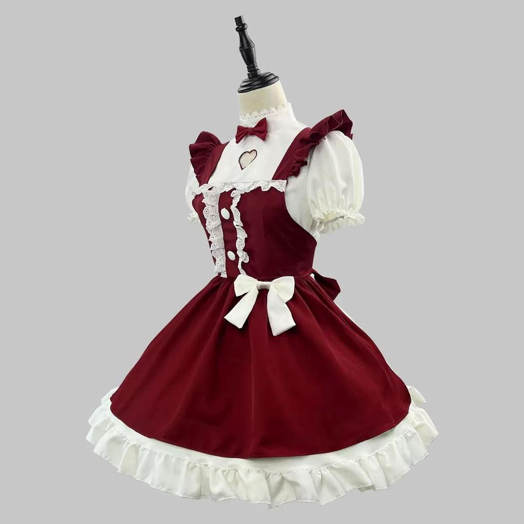 Plus Size New Year, Christmas, Halloween Costumes for Women, Red Dresses for Maids, Lolita Adult Women, Fancy Role-playing Hats