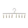 Clothes Drying Hanger 8 Clips 360 Degree Rotatable Windproof Plastic Laundry Hanger Underwear Socks Holder Household Supplies