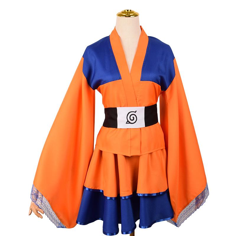 Anime Naruto Shippuden Uzumaki Naruto Akatsuki Kakashi Sasuke Lolita Kimono Dress Anime Cosplay Costume Party Uniform Clothes Suit