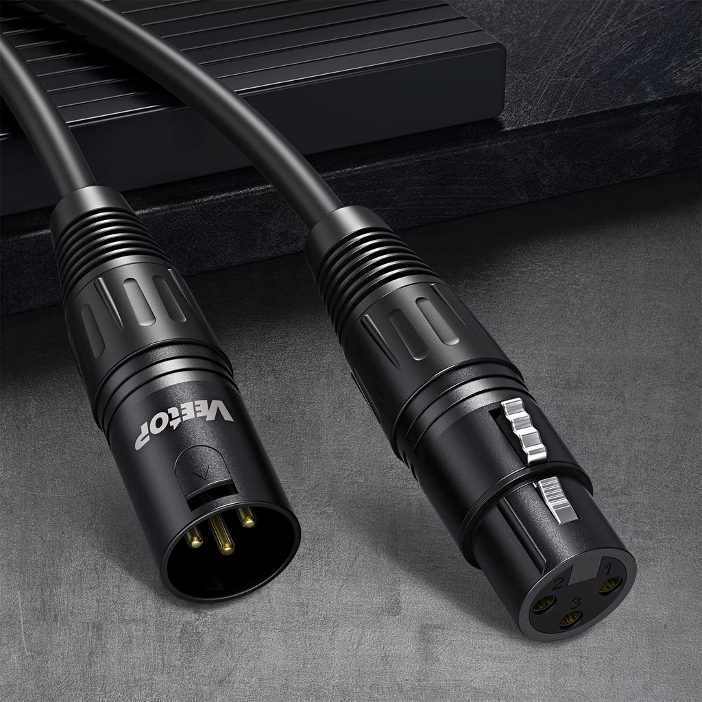 Микрофонный кабель Veetop XLR-кабель Canon Микрофонный удлинитель «папа-мама» XLR-сбалансированное соединение для профессиональной записи с микрофона