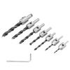 Набор из 7 шт. зенковочных сверл для деревообработки, быстрорежущая сталь, зенкерное сверло для столярных работ