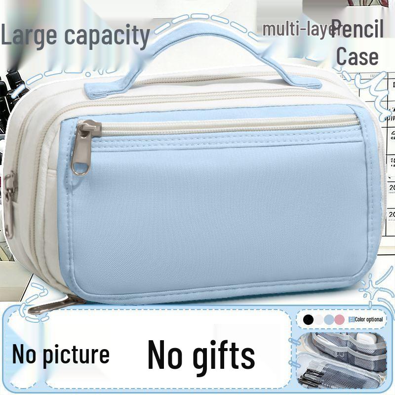 Delta Action Multi-Layer Large Capacity Pencil Case: Portable for Primary & Secondary Students, Stylish & Functional Stationery Organizer.