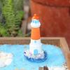 Realistic Shape DIY Lighthouse Miniature Resin Micro Landscape Lighthouse Figurine Garden Decor
