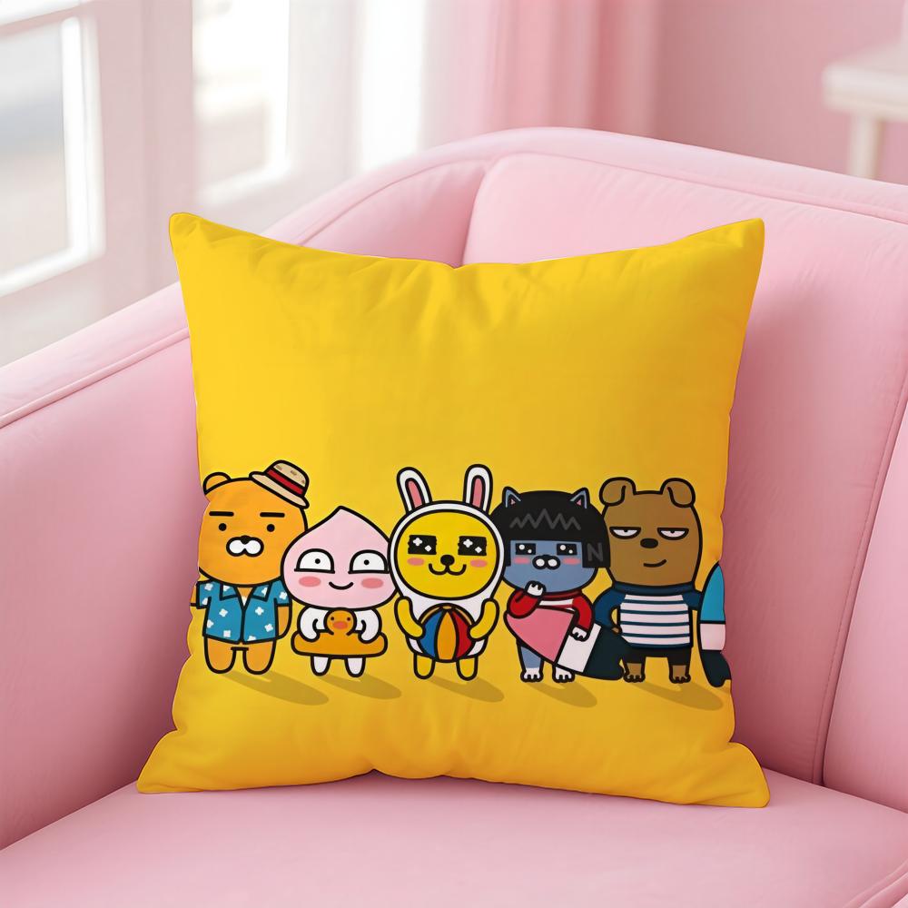 Cartoon Funny Fun Cute KKAKAO Cushion Cover Pillow Case Soft Skin Friendly Fabric Concealed Zipper
