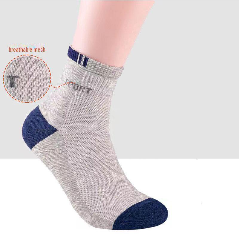 Мужские спортивные носки в корейском стиле: Носки средней длины, однотонные, дезодорирующие, впитывающие пот, дышащие, повседневные для весны и осени.