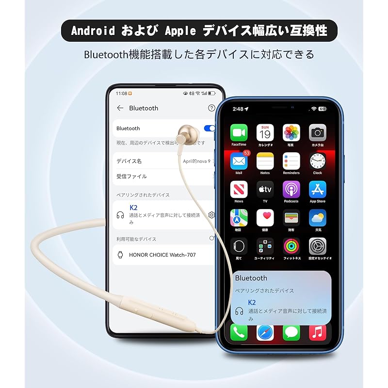 [2024 Инновационные наушники с шейным ободом/Bluetooth 5.3] Наушники Bluetooth HQP Ожерелье беспроводные наушники Bluetooth CVC8.0 с шумоподавлением Type-C