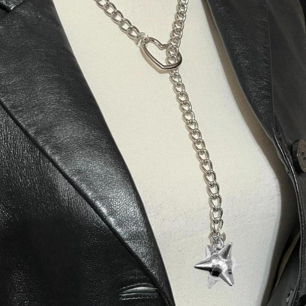 Модное колье-чокер с кулоном в виде сердца, портативный аксессуар для женщин, регулируемая кубинская цепочка золотого и серебряного цвета