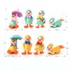 Garden Raincoat Duck Animal Resin DIY Ornaments Figurine Cake Decoration Micro Landscape Miniature