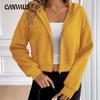 Women's Plus Size Short Zip Hooded Casual Sweatshirt Cardigan Hooded Sweatshirt