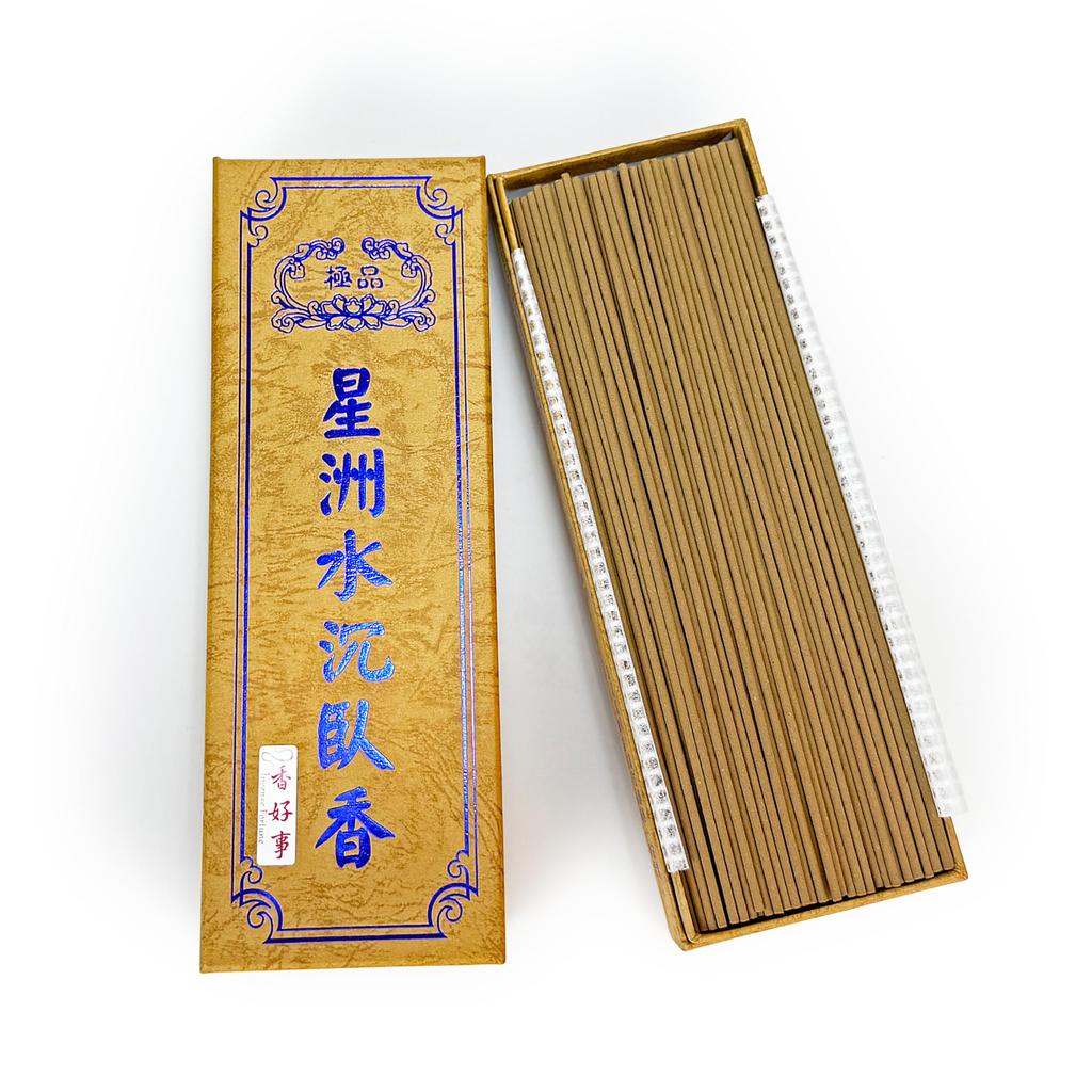 Kokoji SZ Xingzhou Agarwood 150g Incense Sticks, Traditional Taiwanese Incense Made with Southeast Asian Agarwood (21cm)