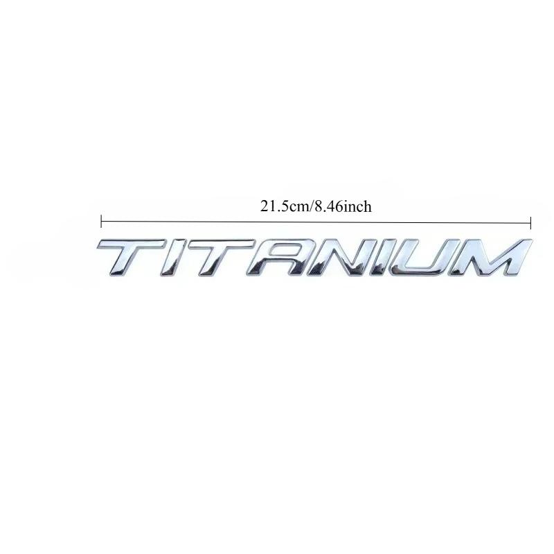 1pcs x Chrome Black TITANIUM REAR BOOT BADGE EMBLEM