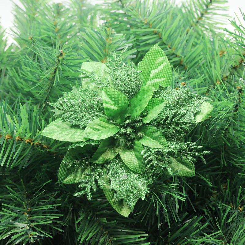 Золотая пудра Трехслойный Рождественский венок из цветов и украшение для елки