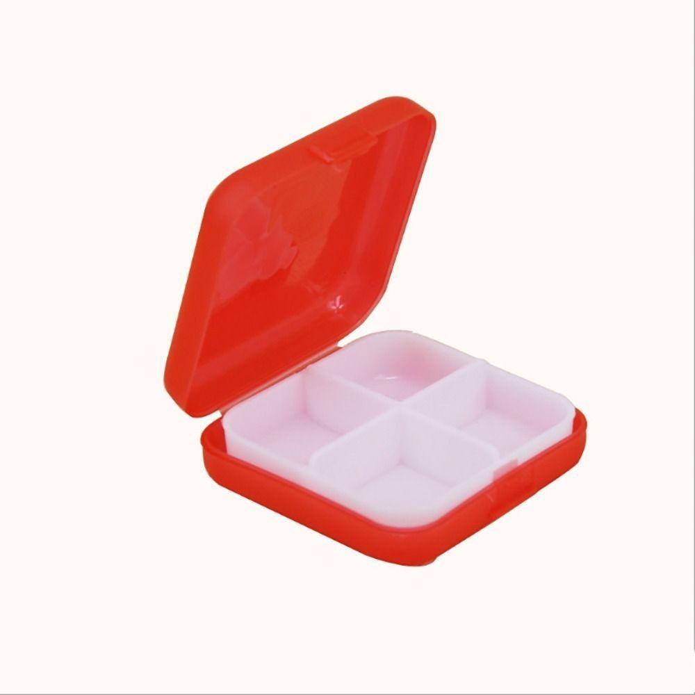 Sealed Medicine Box 4 Grids Tablet Holder Container Portable Pill Organizer Case  Travel