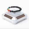 360 Degree Watch Stand Display Turntable Rotating Watch Jewelry Solar Display Stand Multicolor 3 LED Color Change Display Case
