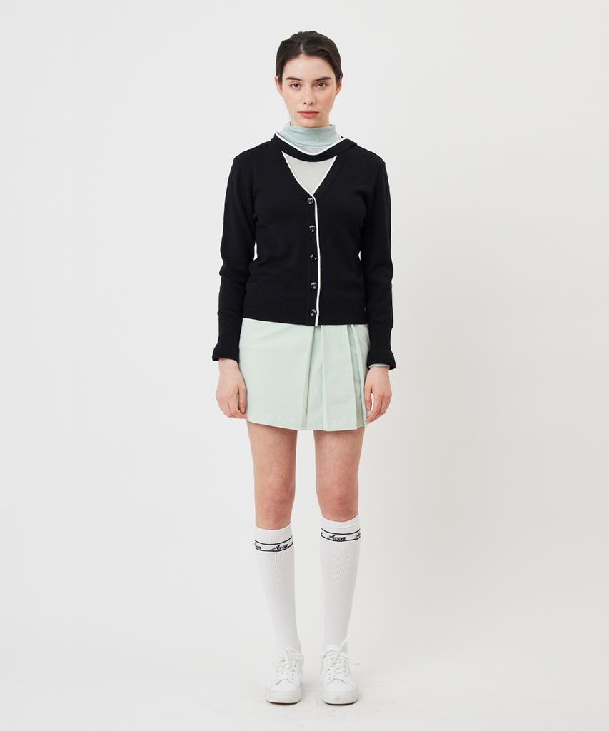 Aven Drop Taping Cardigan Black