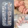 Nail Art Accessories Mini Diamond Small Medium White Champagne Color Flat Bottom Special Diamond Nail Pearl White Diamond