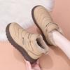 Fuzzy Snow Boots for Women Short Booties With Faux Fur Lined Winter Warm Water-Resistant Platform Sneakers Women's Outdoor Non-Slip Cozy Walking Shoes
