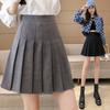 Gray Pleated Skirt for Women In Spring, Autumn, Winter and Summer Short Skirt High Waist A-line Skirt New Style Small Black Skirt