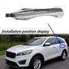 Left Rear Side Outside Door Handle Silver For Kia Sorento 2016-2020 82651-C5010