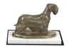 Cesky Terrier, Czech Terrier, Bohemian Terrier - Dog Figurine, Statue On White Marble, Trophy for Dog Show Exhibition