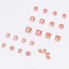 Butterfly Heart Nude & White False Nail Stickers - Removable Manicure Set