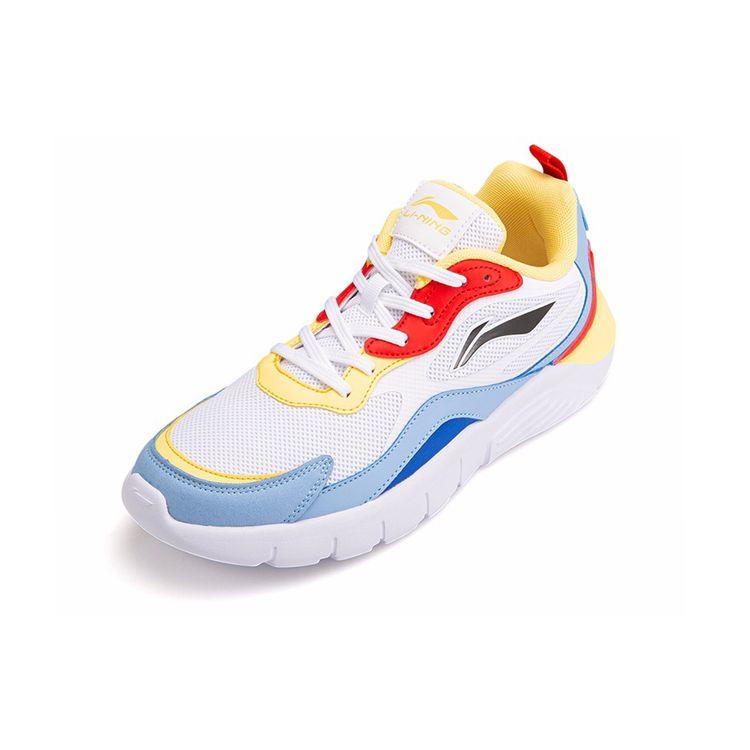 Li-Ning Кроссовки для бега Retro Trend Casual Low-Toop унисекс белые синие AGCQ245-1