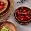 Ins Круглая деревянная тарелка поднос для еды для кухни ресторана вечеринки кафе десерт салат фрукты тарелки декоративный поднос сервировочный поднос