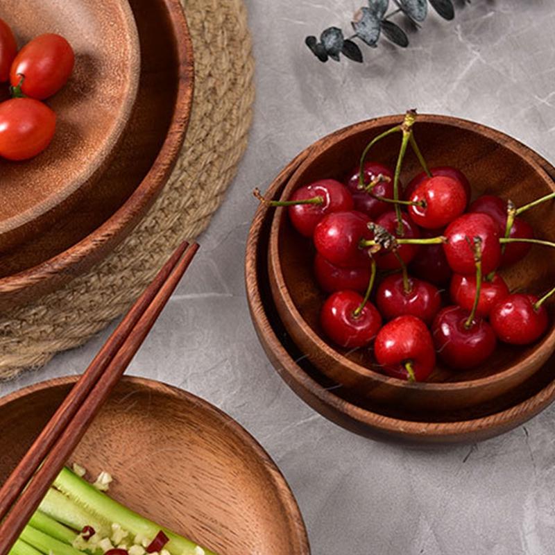 Ins Круглая деревянная тарелка поднос для еды для кухни ресторана вечеринки кафе десерт салат фрукты тарелки декоративный поднос сервировочный поднос