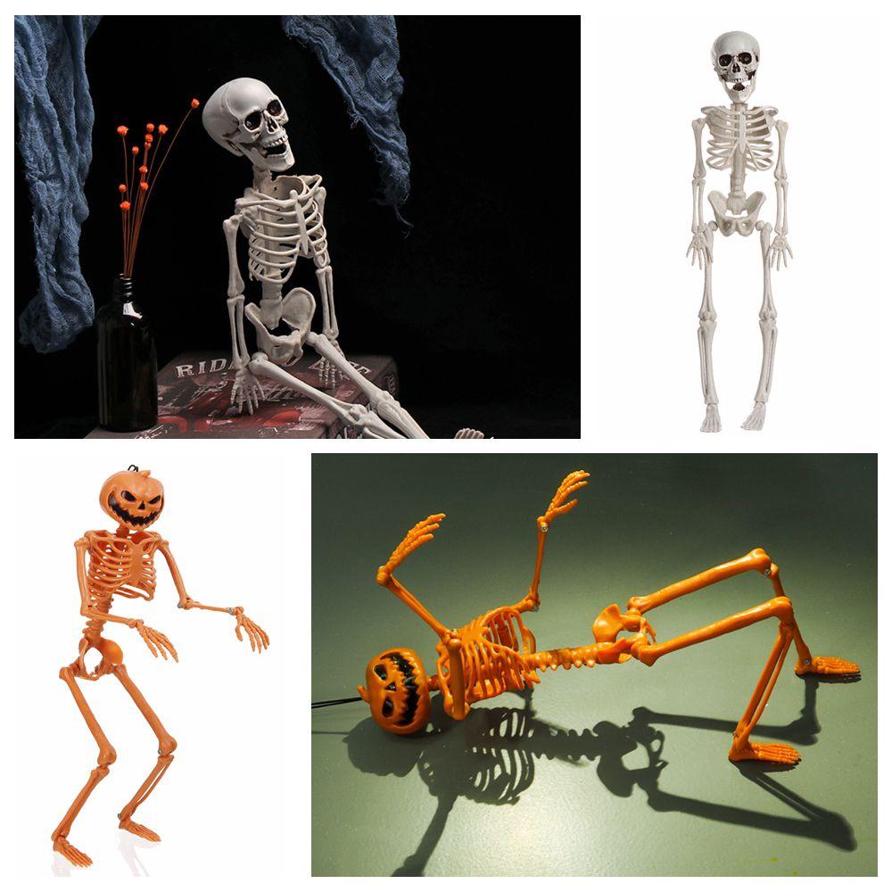 Toys Haunted House Decoration Bone Model Halloween Human Skeleton Body Figurine Pumpkin Skull