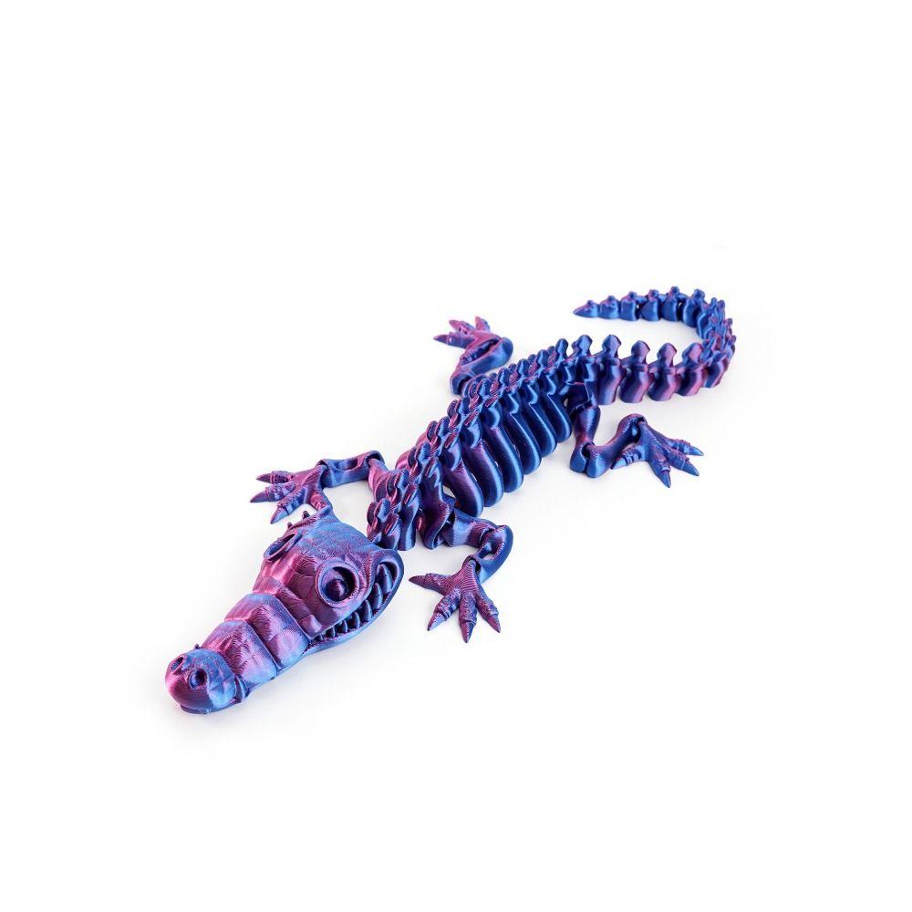 6 Colors Crocodile Desktop Ornaments Multi-jointed Articulated Fidget Toy  Children's Toy