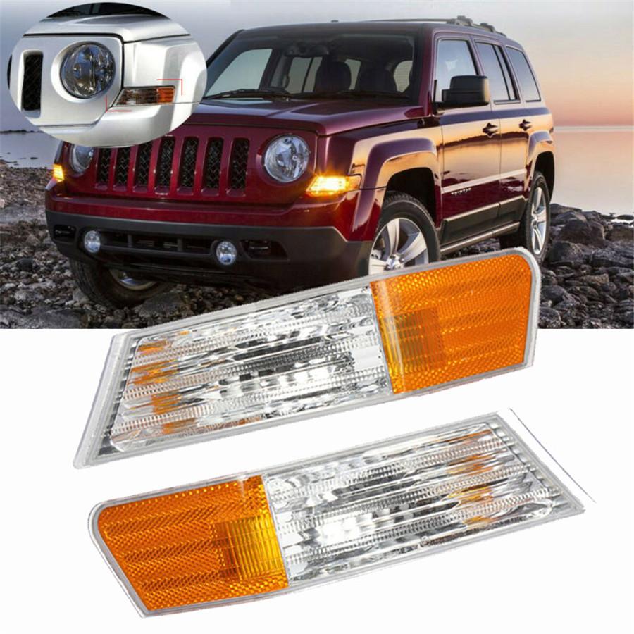 Для Jeep Patriot 2007-2014 Передний левый и правый фонарь парковки и указателя поворота Корпус 2 шт.