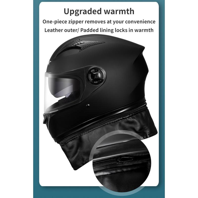 Мотоциклетный шлем для электромобиля, анфас-шлем унисекс, осень-зима, теплый шлем для верховой езды, мотоциклетный шлем для уличного велосипеда, анфас-шлем, противотуманный