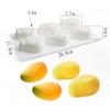 6 Cavity Mango Mousse Cake Mold Fruit Shaped Heat-Resistant Chocolate Dessert Mold Food-Grade Silicone Reusable