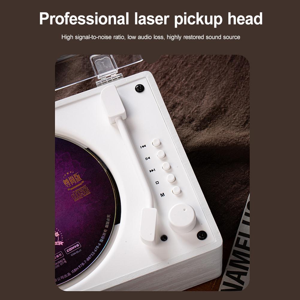 Ретро CD-плеер Перезаряжаемый Беспроводной Bluetooth 5.0 Динамик Портативный Домашний Музыкальный Плеер USB 3.5мм AUX Настольный CD-плеер для Телефона