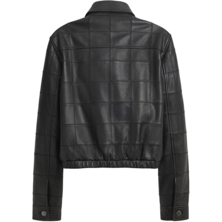 COACH FW25 Leather Jacket Unisex CBS77-BLK