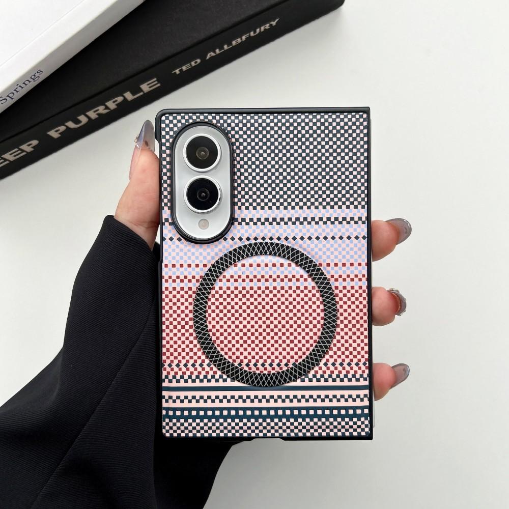Модный жесткий чехол из поликарбоната с рисунком под карбон для Samsung Galaxy Z Fold 8 Ultra 8 7 6 5, крышка для беспроводной зарядки Magsafe