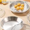Stainless Steel Round Drain Tray Oven Safe Nonstick Oil Draining Baking Pan for Low Fat Cooking Meals
