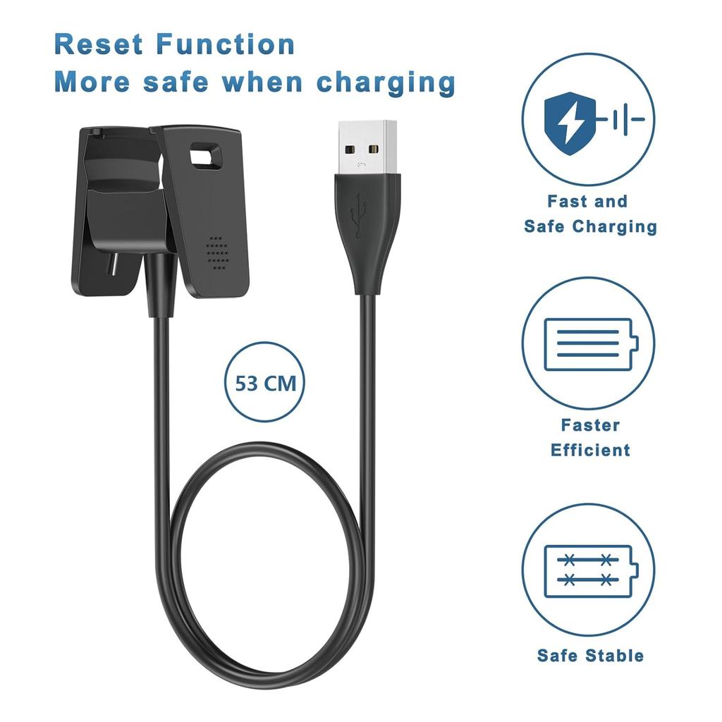 USB Charger Cord For Fitbit Charge 2/3/4 Smart Watch Charging Cable For Fitbit Charge 2/3/4 Wristband Dock Adapter Accessories