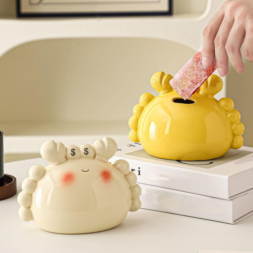 Large Capacity Piggy Bank Ceramics Money Boxes Animal Figurines Saving Box  Students Gifts