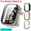 Чехол+Стекло для Xiaomi Redmi Watch 6 Защитная пленка для экрана Антицарапающая пленка Бампер Защитный чехол для аксессуаров Redmi Watch 6