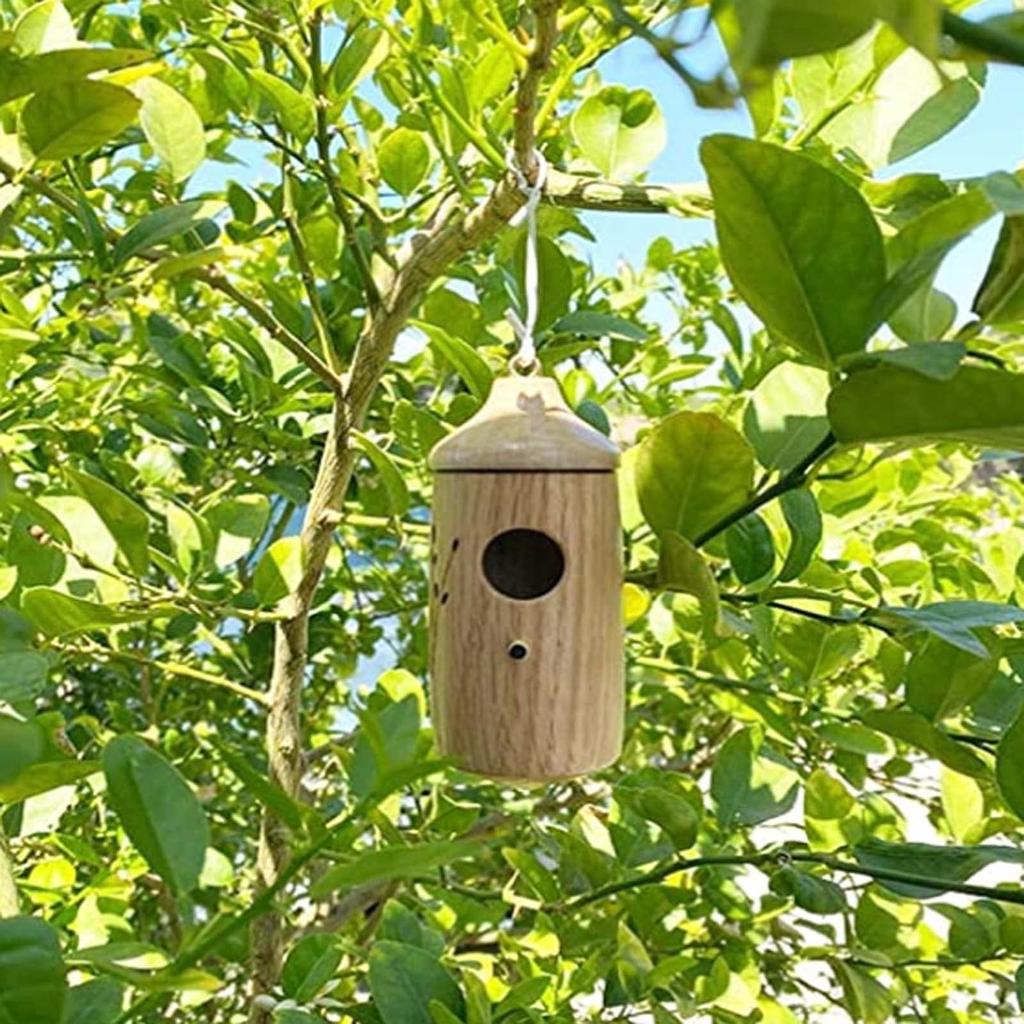 Деревянный домик для колибри, гнездо для птиц, хижина, подвесная клетка, укрытие, укрытие для колибри, изделия из натурального дерева, садовый декор 2024