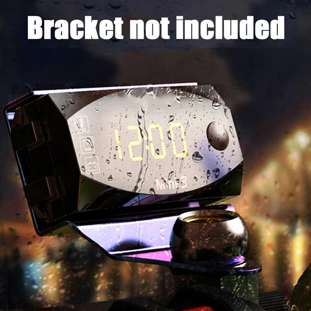 Мотоциклетный DC 10 14V 3 в 1 цифровой часы + термометр + вольтметр тестер индикатор заряда батареи для автомобиля лодки морской