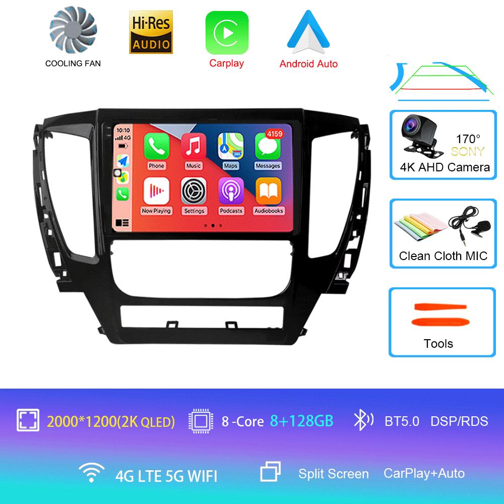 Для Mitsubishi Pajero Montero Sport 3 2015-2021 Автомобильный мультимедийный радиоприемник GPS DPS IPS CarPlay 360 Панорамный оптический Android 14
