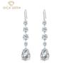 High Carbon Diamond Drop Earrings 925 Sterling Silver 11*16mm Geometric Gemstone Unique Design Romantic Fine Jewelry Wedding Gifts