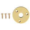 Guitar Jack Socket Plate Round Metal Input Output Cover Replacement Hardware for Bass with Mounting