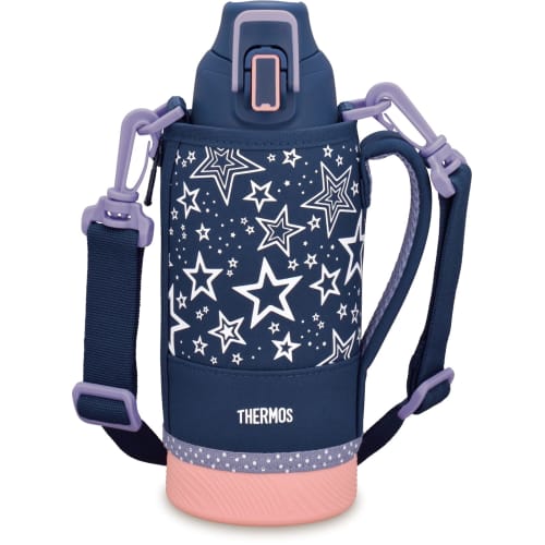 Thermos Water Bottle Vacuum Insulated Sports Bottle 0.8L Navy Peach Cold Storage Only FHT-802F NVPC