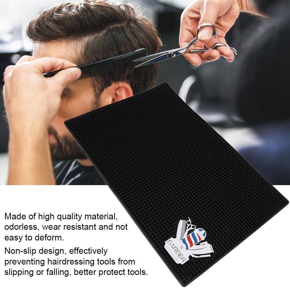 Professional Non-Slip Hair Salon Table Mat, Flexible and Heat Insulating, PVC, for Hairdressers and Stylists. 45 x 30 cm.