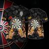 Beer And Darts Printed Men's T-shirt Tops Personalized Short Sleeve Shirt O-Neck Cotton Tees Oversized Casual Cool Streetwear