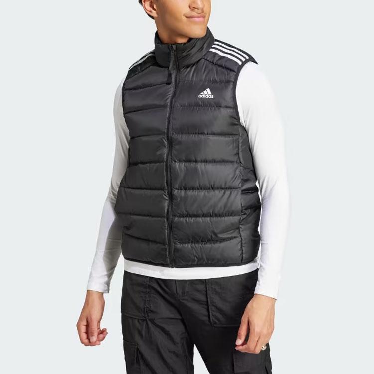 Adidas Легкий пуховик Essentials с 3 полосками, мужской жилет, черный HZ5728