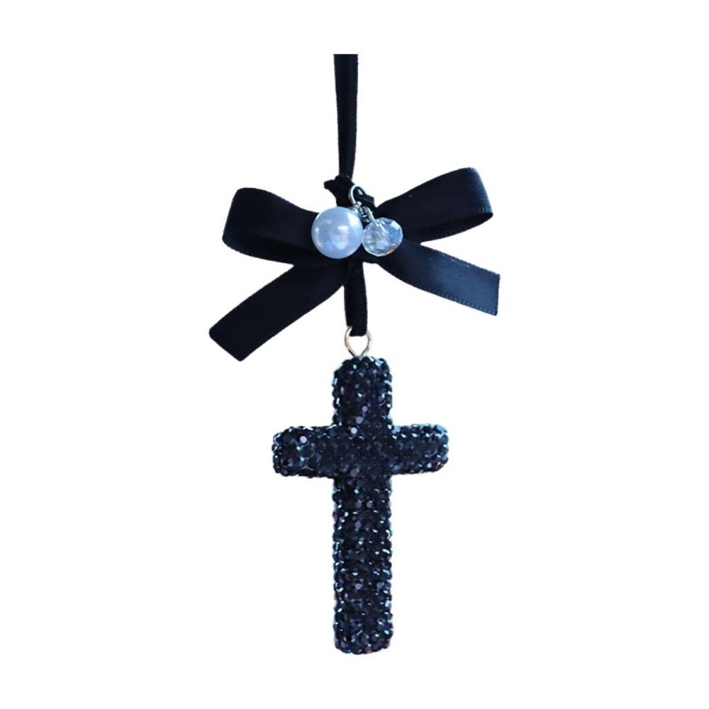 Sparkling Cross Car Decoration Shiny Rhinestone Crystal Rhinestone Cross Gift Accessories